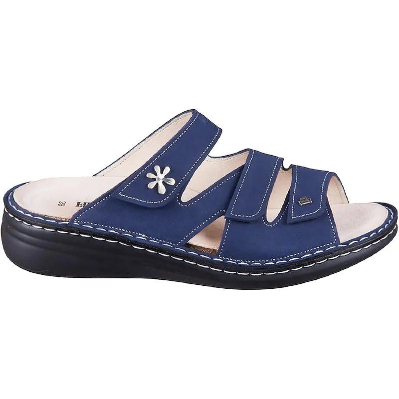 casual sandals with arch support -Women's Finn Comfort Grenada Atoll/Navy Nubuck