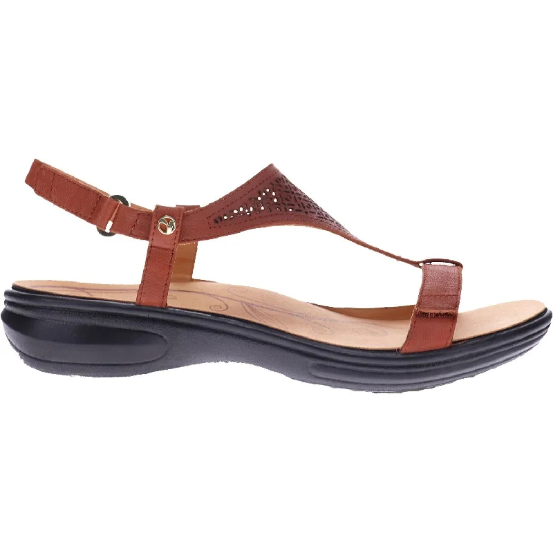 trendy sandals for women -Women's Revere Santa Fe Cognac Leather