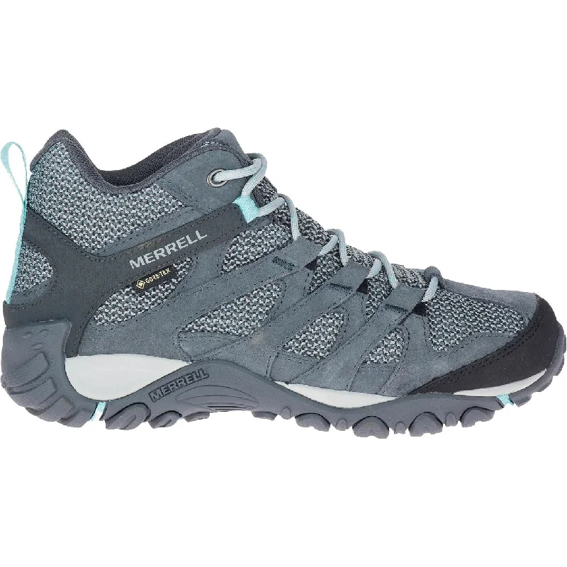 Comfortable boots with high heel-Merrell Alverstone Mid GORE-TEX Womens Walking Boots - Grey