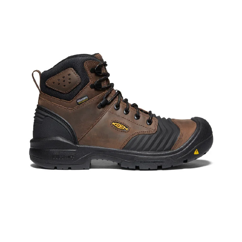 Military boots for women-Men's Portland 6" Waterproof Boot (Carbon Toe)  |  Dark Earth/Black