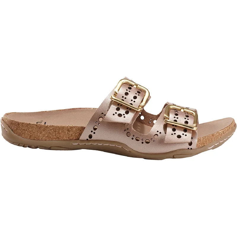 sandals with arch support for flat feet -Women's Earth Havana Rose Gold Leather