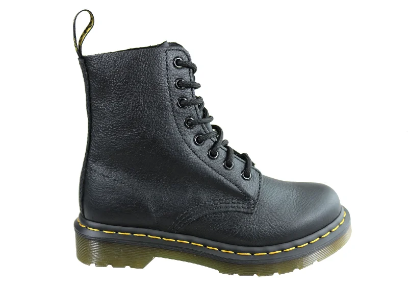 Stylish snow boots for women with fur lining-Dr Martens 1460 Pascal Virginia Womens Leather Fashion Lace Up Boots