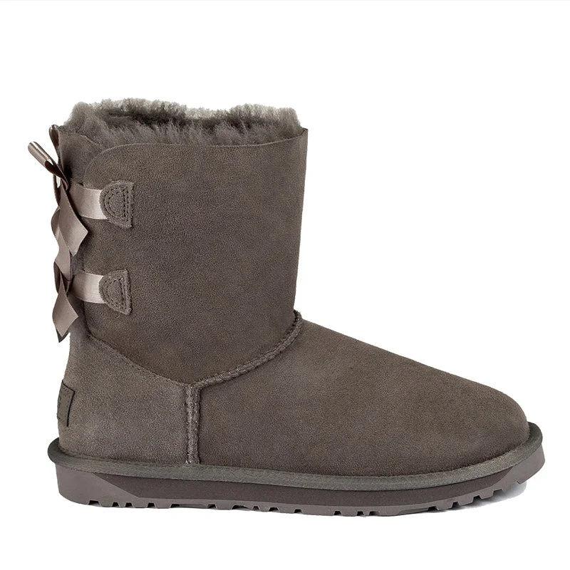 Comfortable winter boots for deep snow-UGG Short Double Back Bow Boots