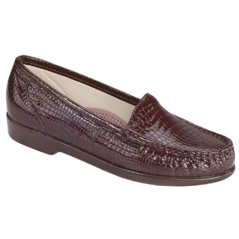 SAS Simplify Brown Croco Loafer (Women's)