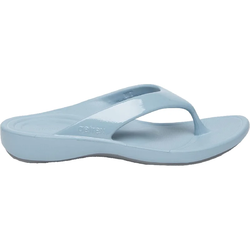 travel-friendly sandals for summer -Women's Aetrex Maui Blue EVA