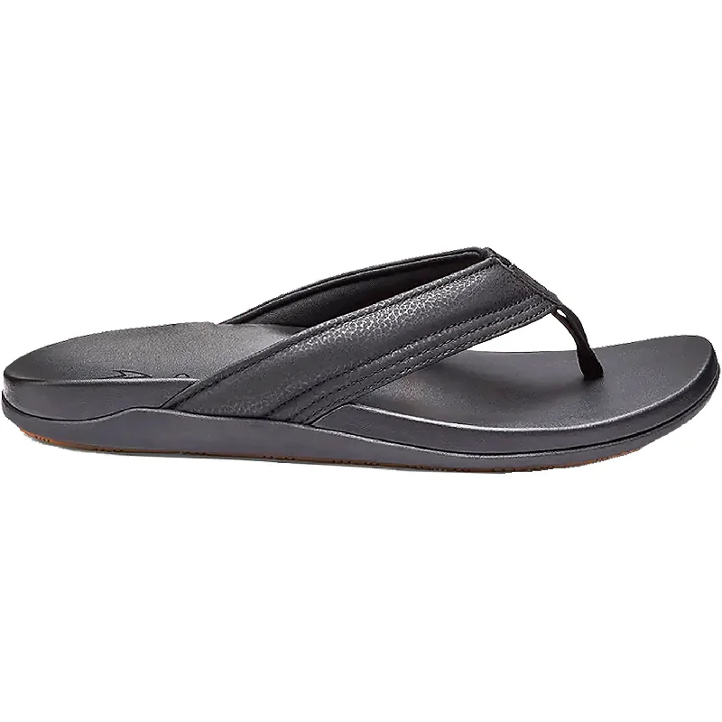 sandals for stylish outdoor explorationMen's OluKai Maha Black Synthetic