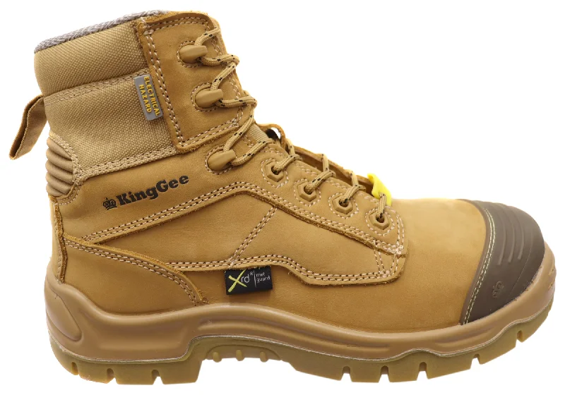 Chunky platform boots for men-KingGee Mens Phoenix Metguard Composite Toe Safety Work Boots