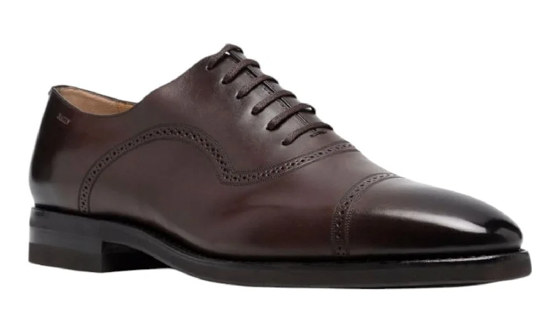 Bally Scotch 6231483 Men's Mid-Brown Calf Leather Oxford Shoes