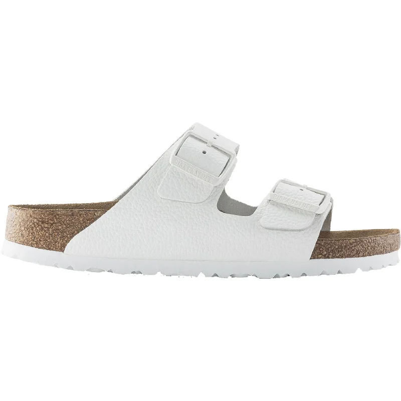 sandals for exploring tropical islandsWomen's Birkenstock Arizona Soft Footbed White Leather