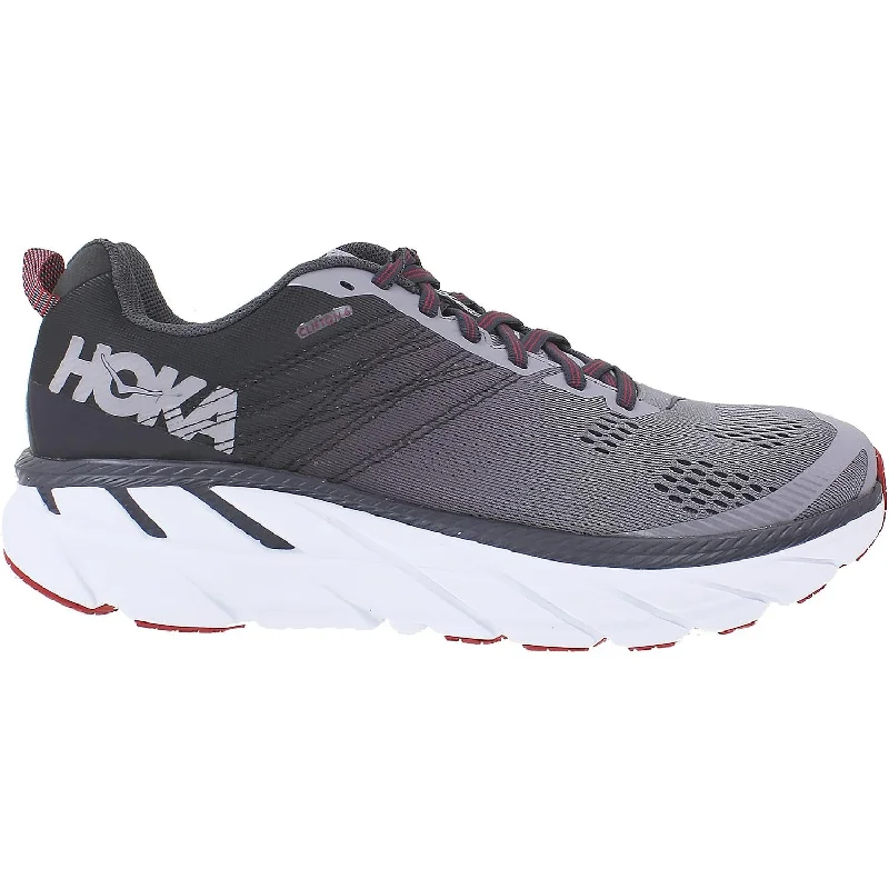 Men's Hoka One One Clifton 6 Gull/Obsidian Mesh