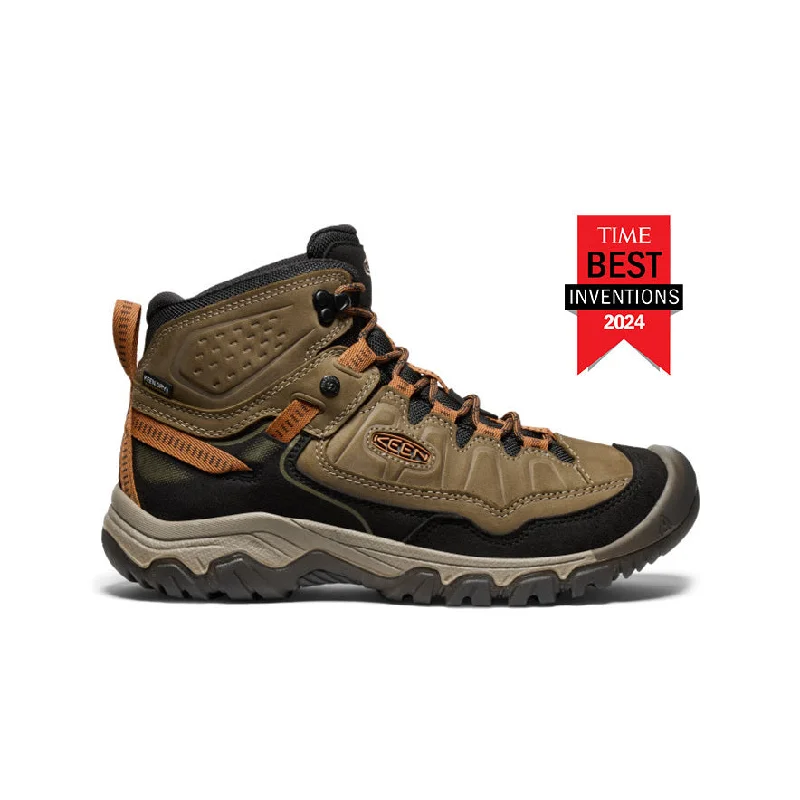 Stylish boots for snow with faux lining for warmth-Men's Targhee IV Waterproof Hiking Boot  |  Sea Turtle/Roasted Pecan