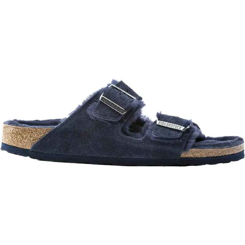 comfortable sandals for daily summer use -Women's Birkenstock Arizona Shearling Night Suede