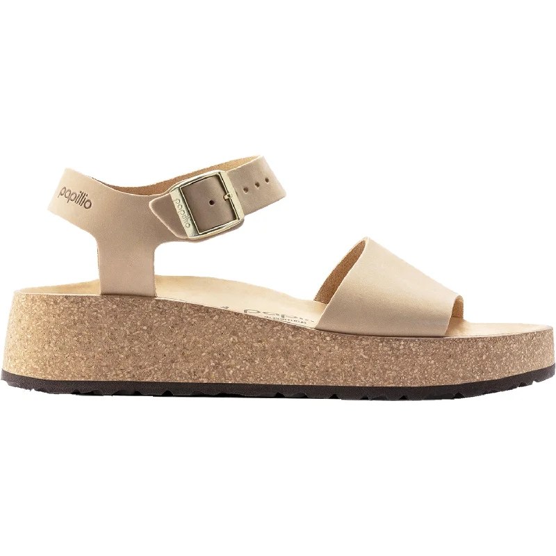 sandals for beach excursions in the sunWomen's Birkenstock Papillio Glenda Sandcastle Nubuck