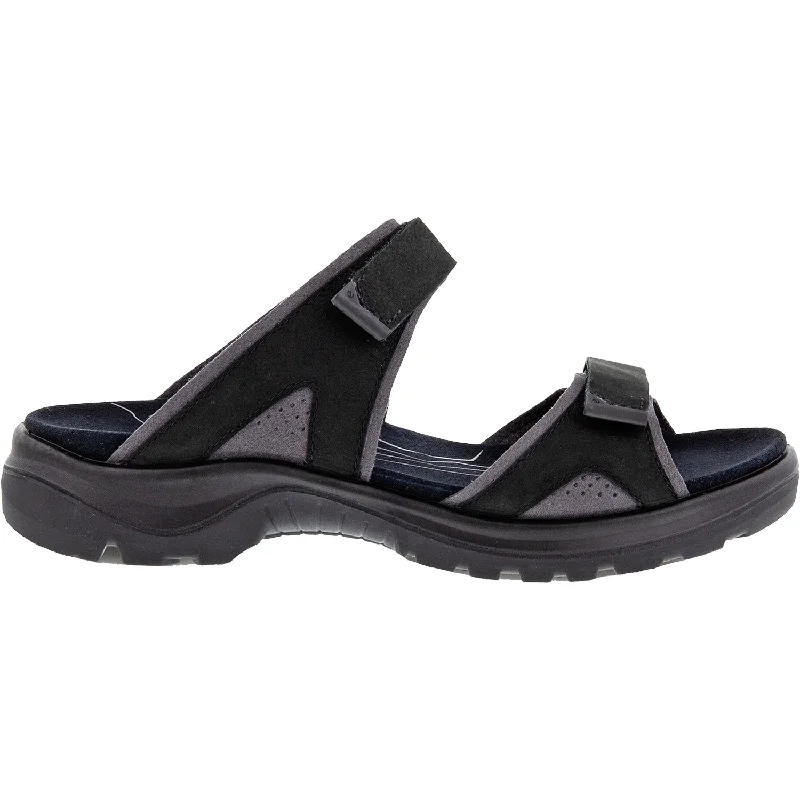 sandals for traveling and walking with easeWomen's Ecco Yucatan 2.0 Offroad Slide Black Nubuck