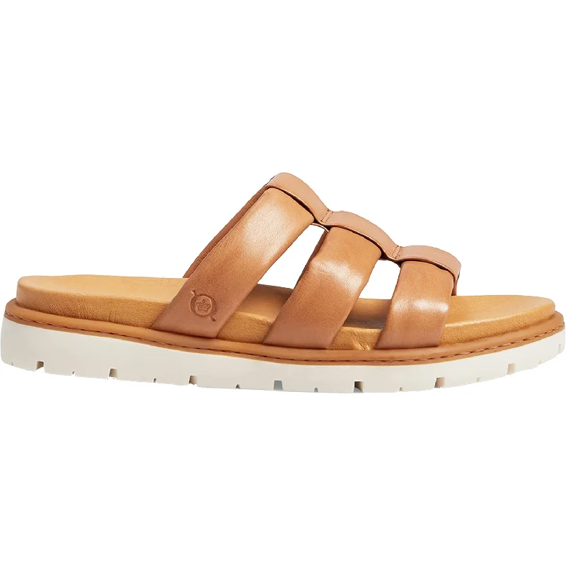 sandals for summer vacations -Women's Born Daisy Light Brown Leather