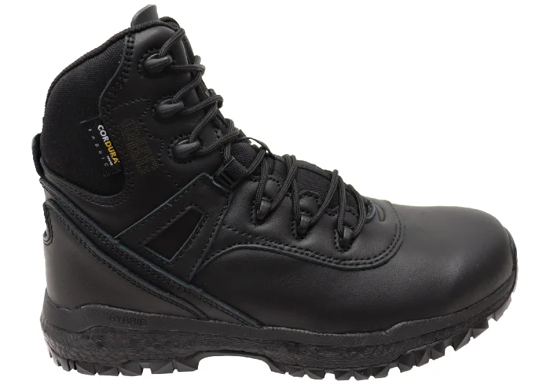 Classic snow boots with rubber sole for winter-KingGee Mens N Force Hybrid 6 Inch Black Non Safety Boots