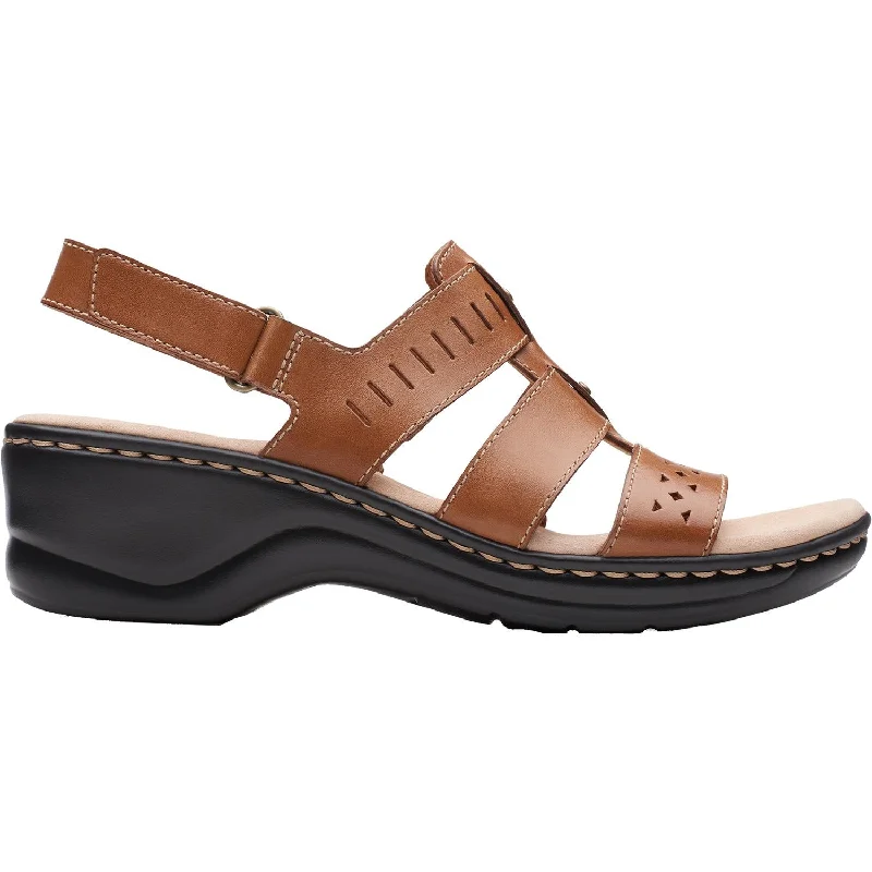 best sandals for all-day walking -Women's Clarks Lexi Qwin Tan Leather