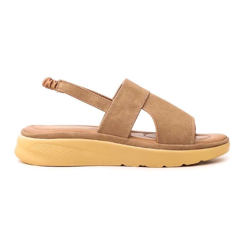 comfortable sandals for summer work -Camel Formal Sandal PU0028