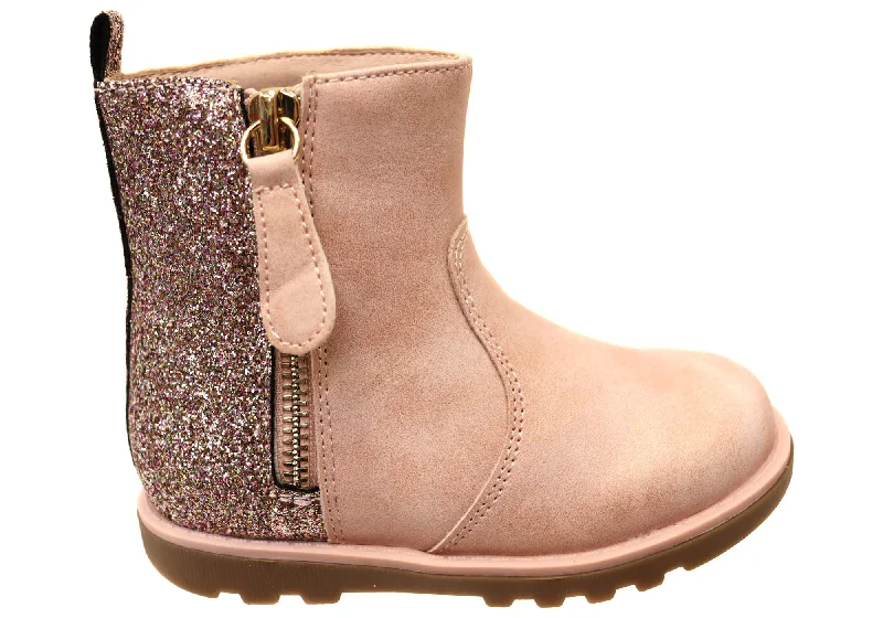 Comfortable leather boots-Grosby Roby Kids Girls Comfortable Boots