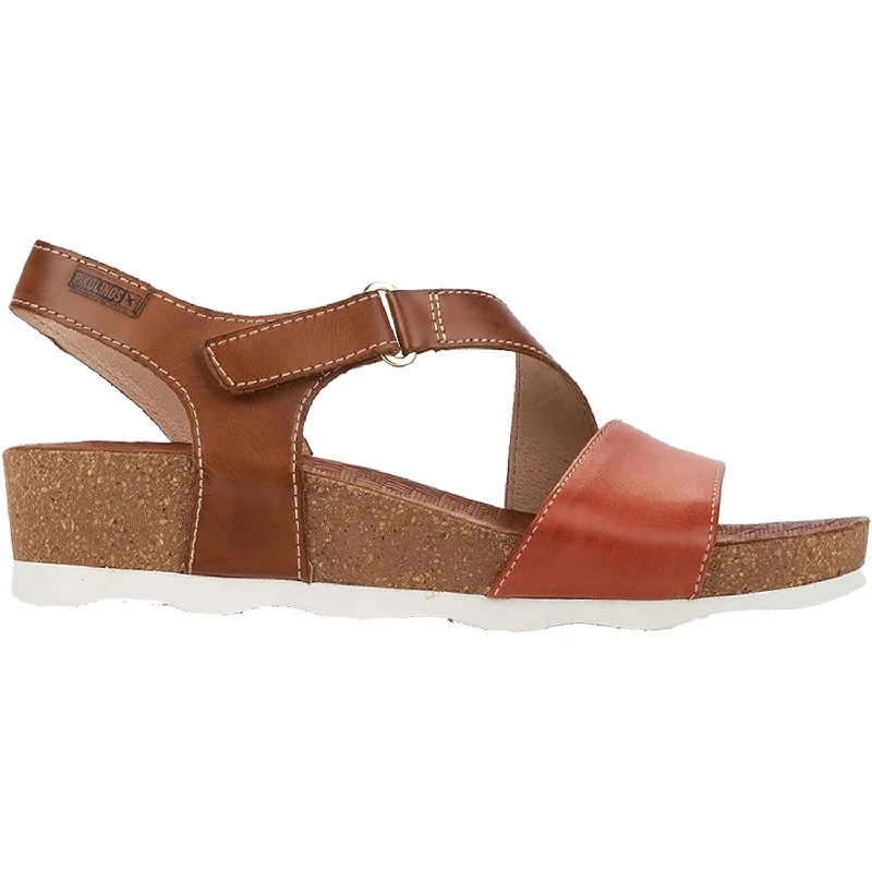 sandals with cushioned straps for comfort -Women's Pikolinos Mahon W9E-0833C1 Scarlet Leather