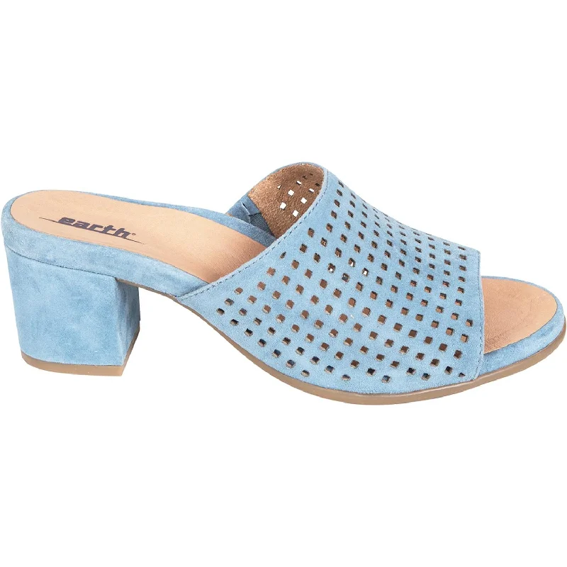 sandals for adventurous walks by the seaWomen's Earth Ibiza Sky Blue Suede