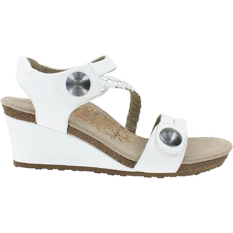 sandals for beach days and casual summer wearWomen's Aetrex Naya White Leather