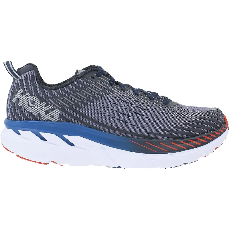 Men's Hoka One One Clifton 5 Frost Gray/Ebony Mesh