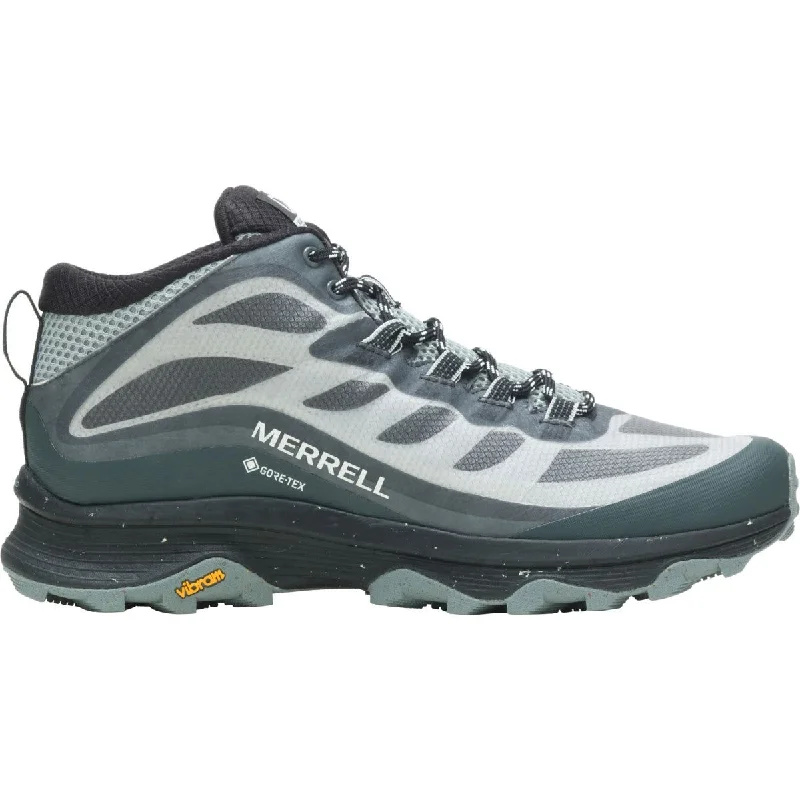 Outdoor winter boots for men-Merrell Moab Speed Mid GORE-TEX Mens Walking Boots - Grey