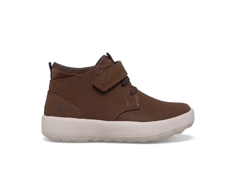 Warm winter boots for outdoor activities-Sperry Toddler Boys Coastal Break Junior Chukka Velcro Boot Brown