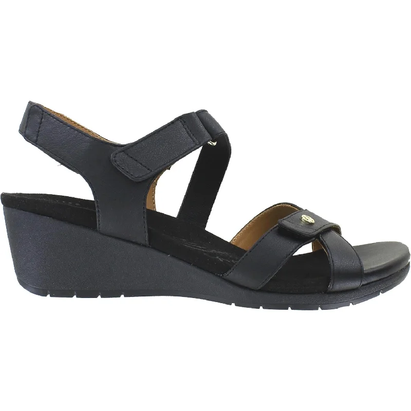 sandals for a comfortable outdoor stroll -Women's Revere Casablanca Black French Leather