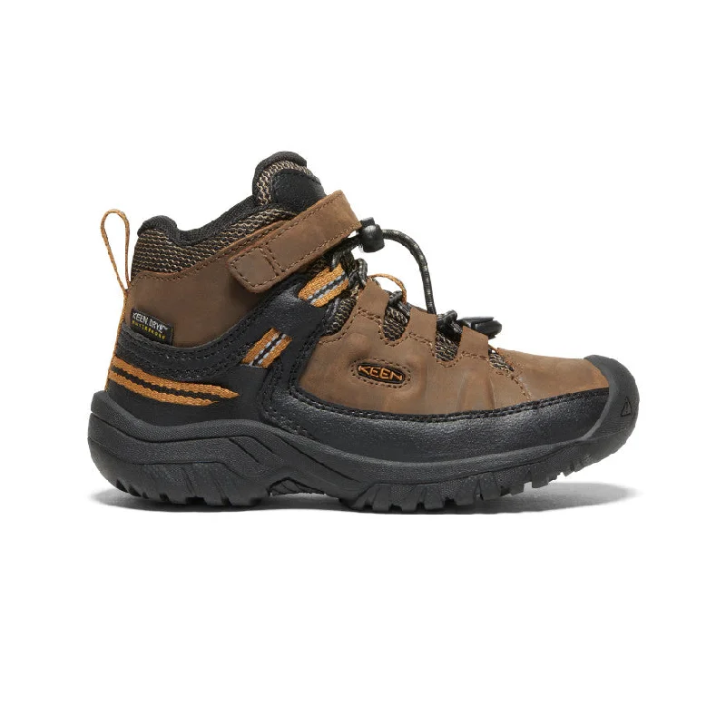 Men's ankle boots for winter-Little Kids' Targhee Waterproof Boot  |  Dark Earth/Golden Brown