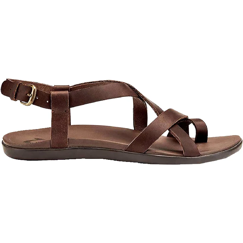 sandals for outdoor adventures in tropical heatWomen's OluKai Upena Kona Coffee Leather