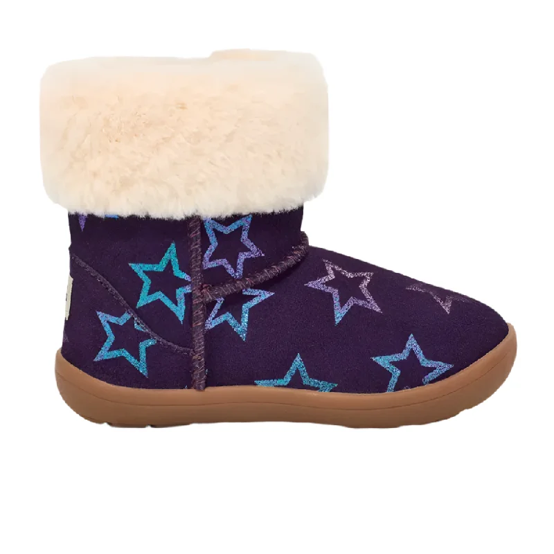 Cozy boots for men with side zipper-Ugg Toddler Girls Sammee Iridescent Boot Nightshade / Purple