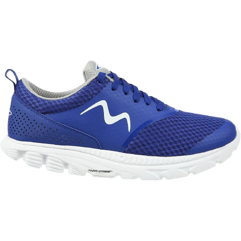 Men's MBT Speed 17 Lace Up Running Shoe Blue Mesh