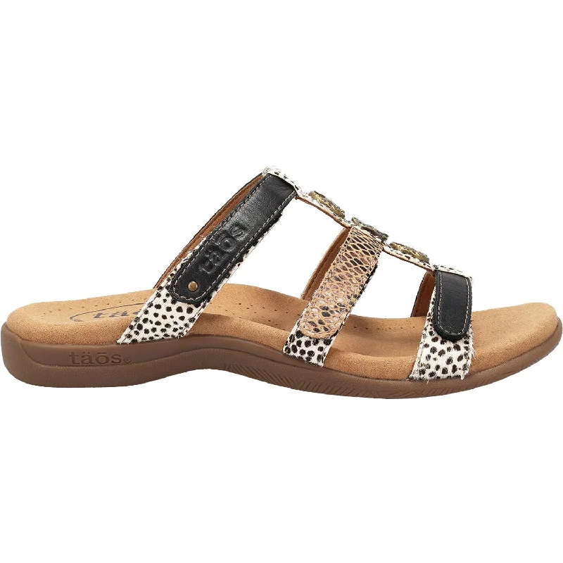 sandals for walking along scenic coastal pathsWomen's Taos Prize 4 Black Exotic Multi Leather