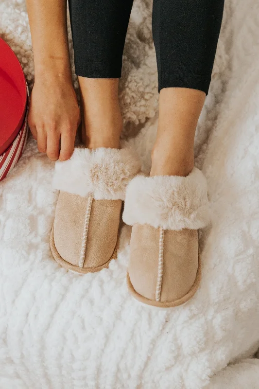 Sweet Dreams Sandy Faux Sheepskin Slippers