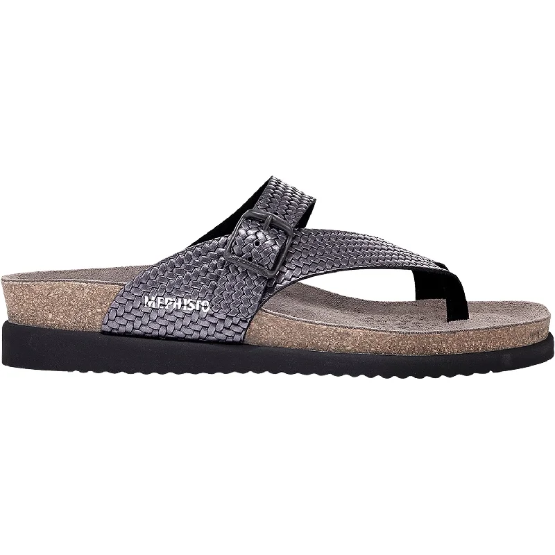 sandals for daily wear in warm weatherWomen's Mephisto Helen Twist Grey Leather