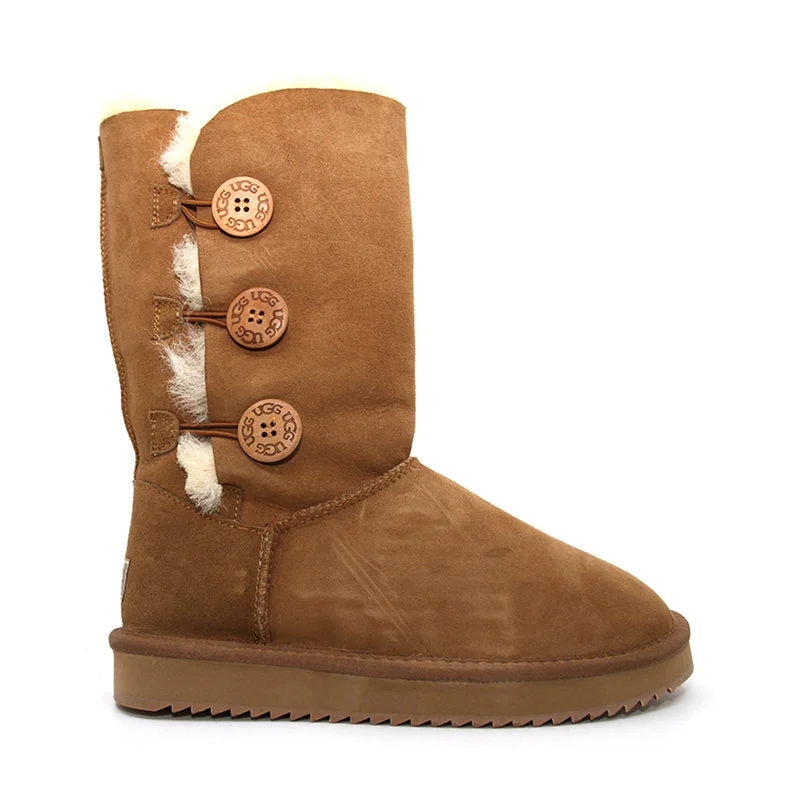 Comfortable snow boots for women with thick lining-UGG Kimmy 3 Button Boots