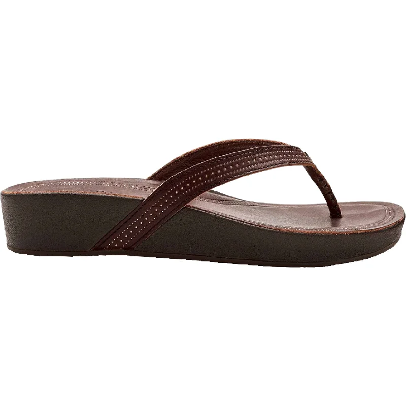 sandals for stylish day trips to the beachWomen's OluKai Ola Dark Java Leather