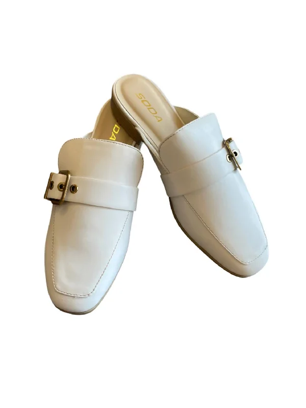 Women's Chantal Loafer Mule In Off White