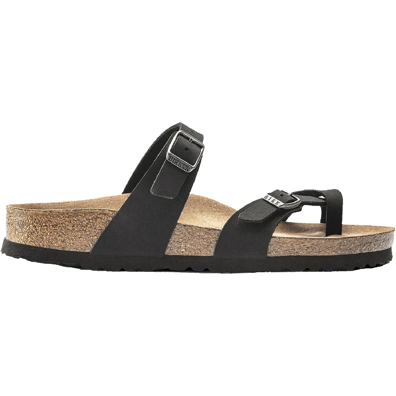 sandals for a relaxed summer stroll by the beachWomen's Birkenstock Mayari Vegan Black Birkibuc