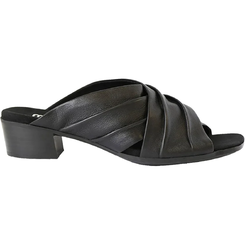 sandals for hot summer days -Women's Munro Lee Black Leather