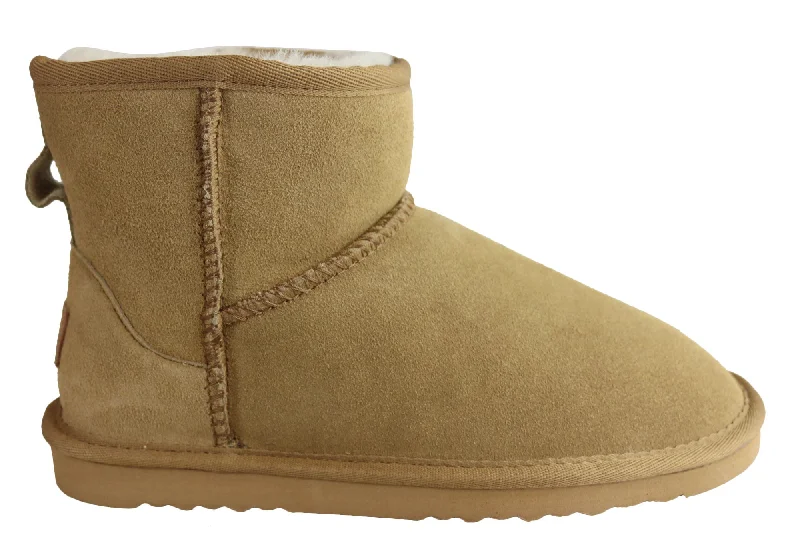 Tall fur boots for winter-Grosby Jillaroo Ugg Womens Warm Comfort Boots With Sheepskin Lining