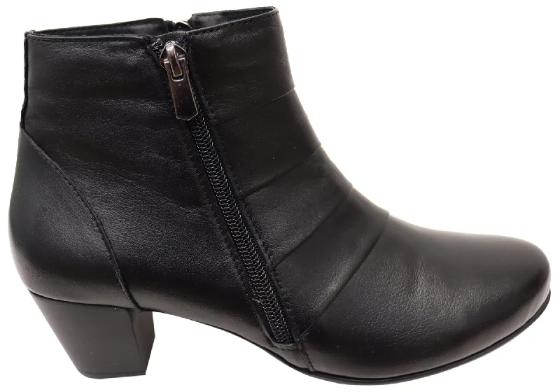 Cozy boots for fall with faux fur-Cabello Comfort Elva Womens European Comfortable Leather Boots