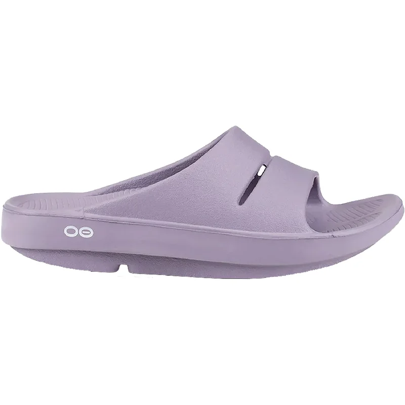 sandals with extra support for beach walksWomen's OOFOS OOahh Mauve Synthetic