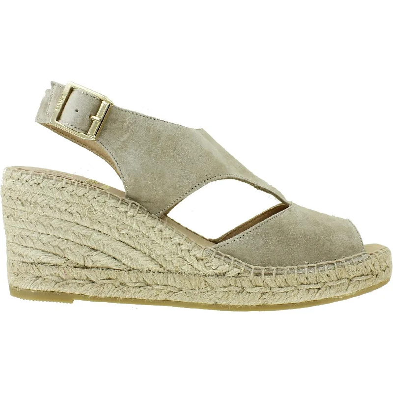 breathable sandals for running errands -Women's Kanna Ania Ante Taupe Suede