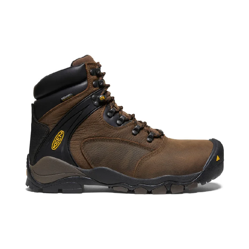 Boots with block heels-Men's Louisville 6" Waterproof Boot (Steel Toe)  |  Cascade Brown