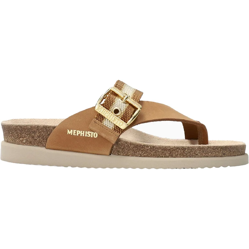 comfortable sandals for city strolling -Women's Mephisto Heike Camel Nubuck