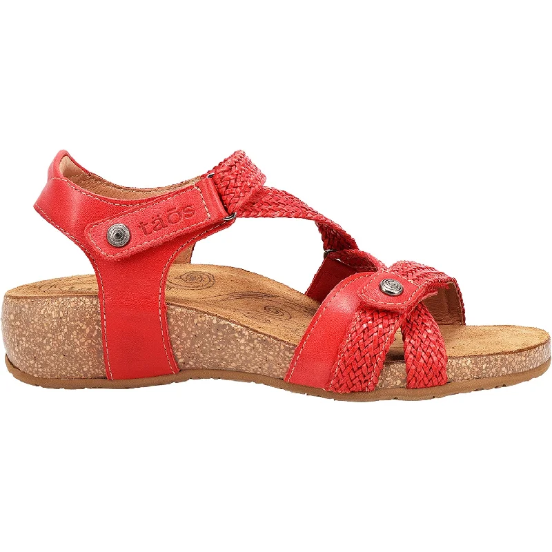 sandals for a relaxed summer stroll by the beachWomen's Taos Trulie True Red Leather