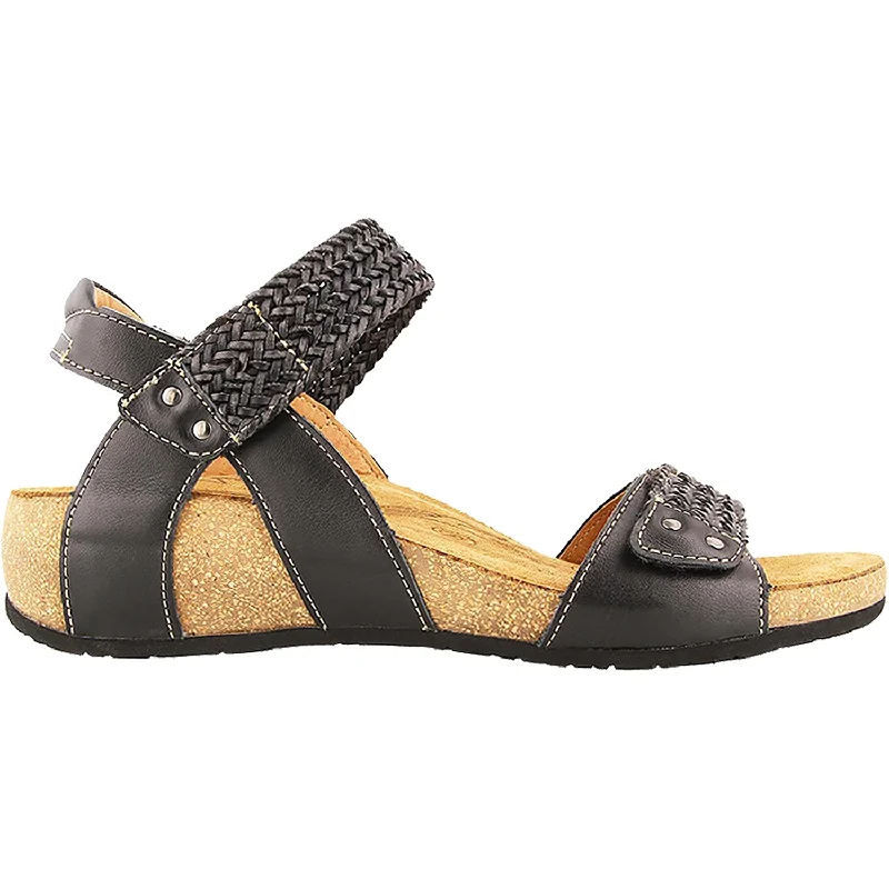 sandals for active vacation days -Women's Taos Bonnie Black Leather